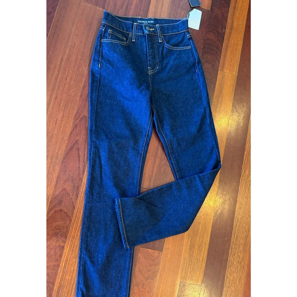 NWT Veronica Beard Sz 24 Dark Indigo Classic Versatile Luxury Alenah MSRP$298
